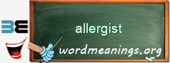 WordMeaning blackboard for allergist